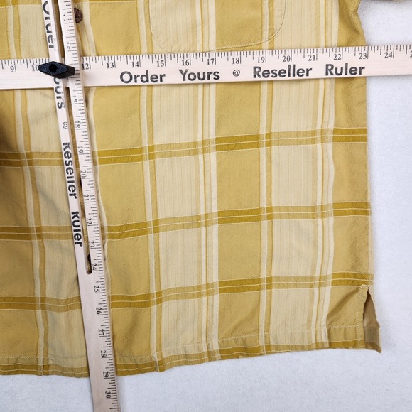 Tommy Bahama Shirt Mens Large Yellow Plaid Silk Button Up Casual Beach Vacation‎ - Picture 7 of 10